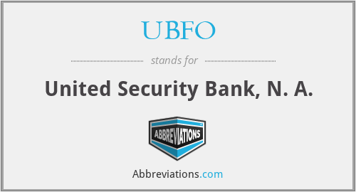 UBFO - United Security Bank, N. A.