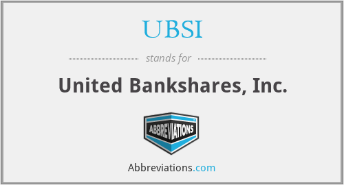 UBSI - United Bankshares, Inc.