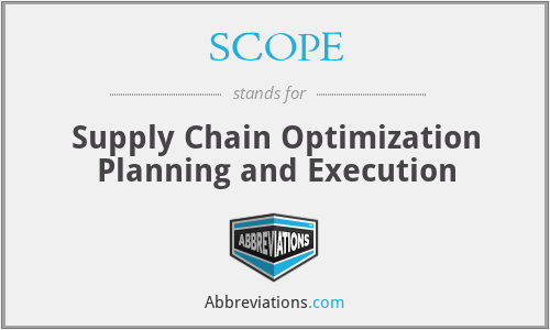 SCOPE - Supply Chain Optimization Planning and Execution