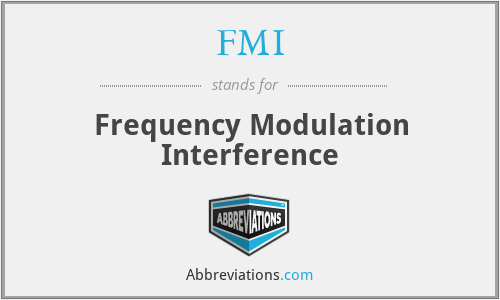 FMI - Frequency Modulation Interference