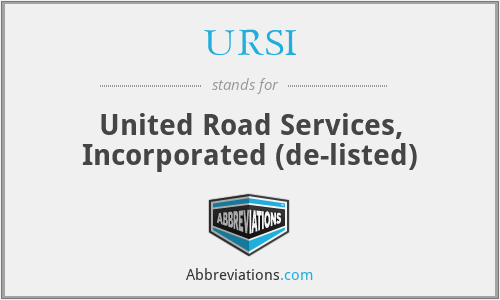 URSI - United Road Services, Incorporated (de-listed)
