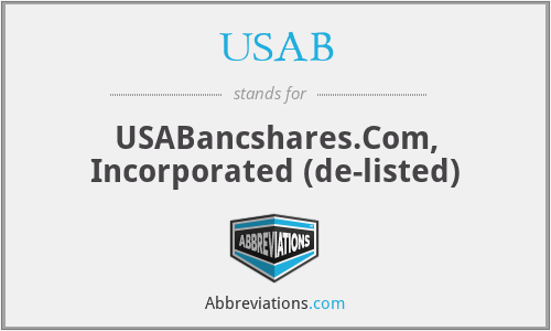 USAB - USABancshares.Com, Incorporated (de-listed)