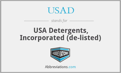 USAD - USA Detergents, Incorporated (de-listed)
