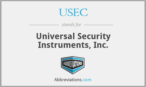 USEC - Universal Security Instruments, Inc.
