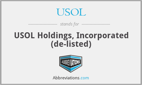 USOL - USOL Holdings, Incorporated (de-listed)