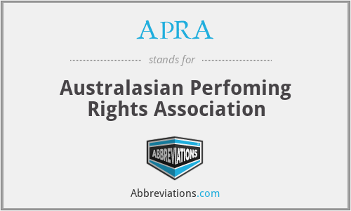 APRA - Australasian Perfoming Rights Association