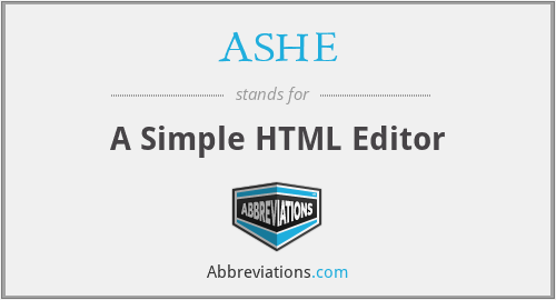 ASHE - A Simple HTML Editor