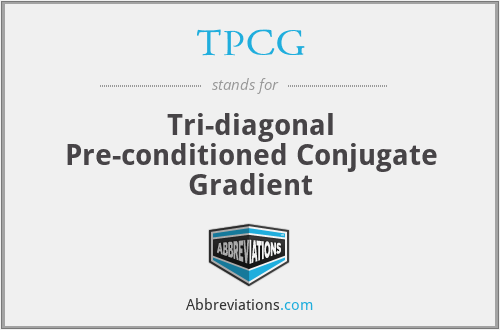 TPCG - Tri-diagonal Pre-conditioned Conjugate Gradient