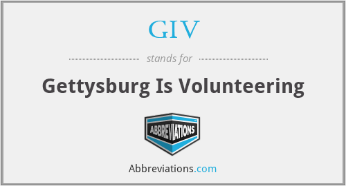 GIV - Gettysburg Is Volunteering