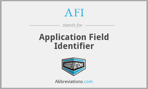 AFI - Application Field Identifier