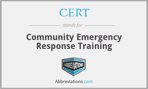 CERT - Community Emergency Response Training