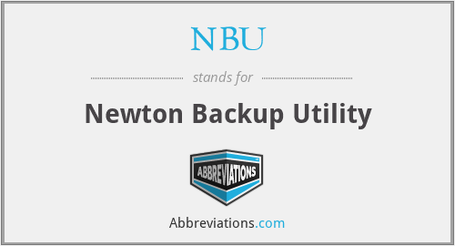 NBU - Newton Backup Utility