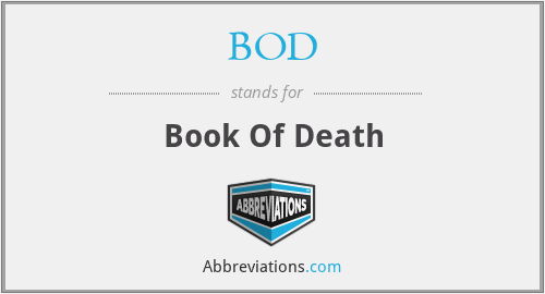 BOD - Book Of Death