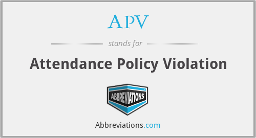 APV - Attendance Policy Violation
