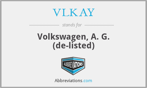 VLKAY - Volkswagen, A. G. (de-listed)