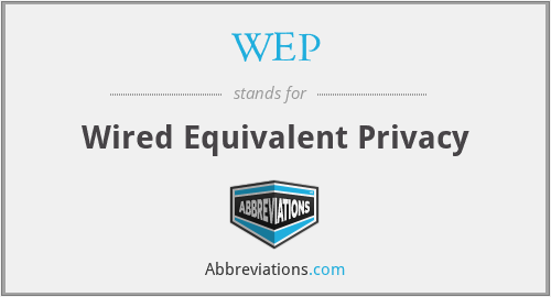 WEP - Wired Equivalent Privacy