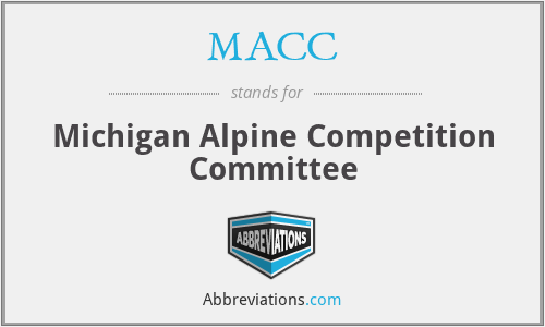 MACC - Michigan Alpine Competition Committee