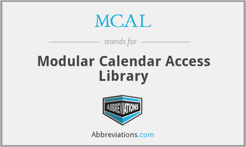 MCAL - Modular Calendar Access Library