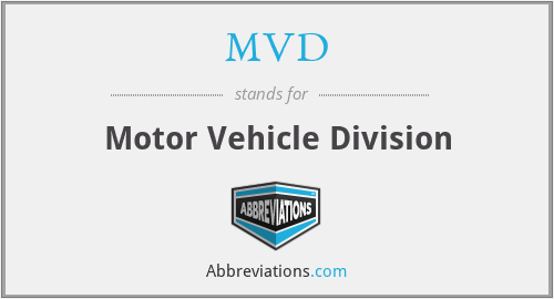 MVD - Motor Vehicle Division