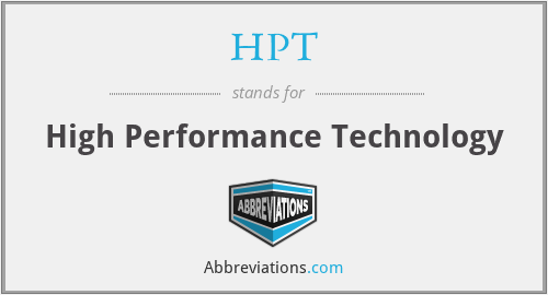 HPT - High Performance Technology