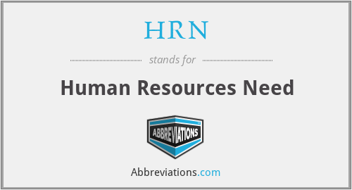 HRN - Human Resources Need