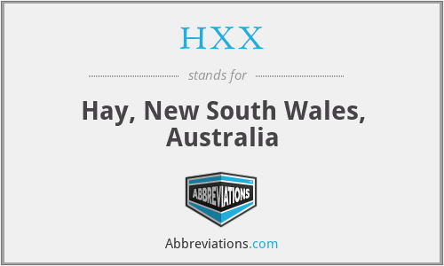 HXX - Hay, New South Wales, Australia