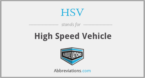 HSV - High Speed Vehicle