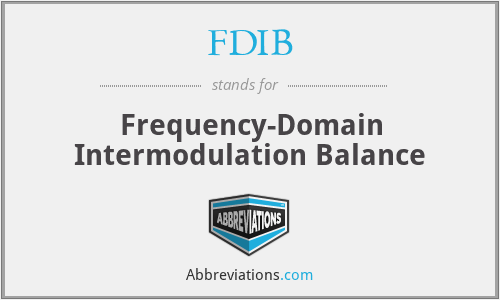 FDIB - Frequency-Domain Intermodulation Balance