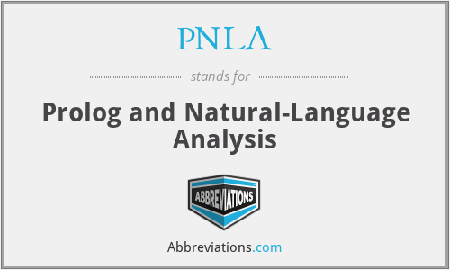 PNLA - Prolog and Natural-Language Analysis