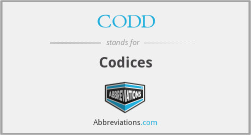 CODD - Codices