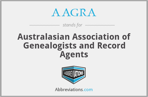 AAGRA - Australasian Association of Genealogists and Record Agents