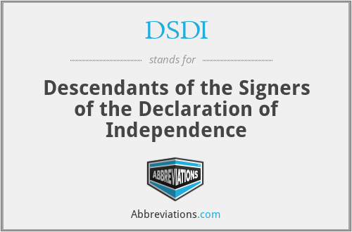 DSDI - Descendants of the Signers of the Declaration of Independence
