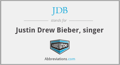 JDB - Justin Drew Bieber, singer