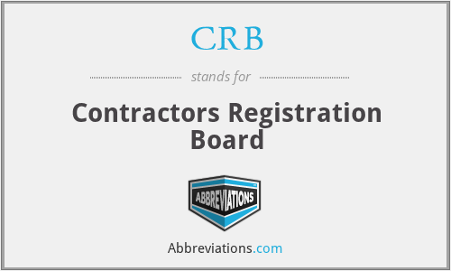 CRB - Contractors Registration Board