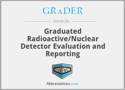 GRaDER - Graduated Radioactive/Nuclear Detector Evaluation and Reporting