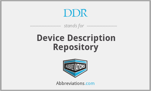 DDR - Device Description Repository