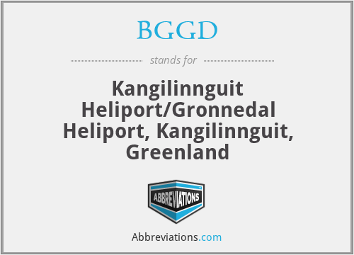 BGGD - Kangilinnguit Heliport/Gronnedal Heliport, Kangilinnguit, Greenland