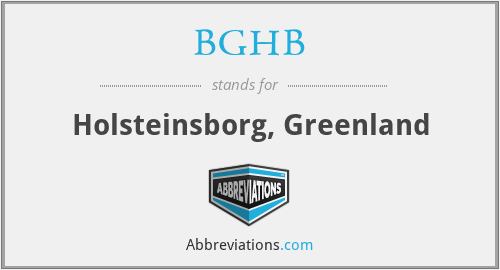 BGHB - Holsteinsborg, Greenland