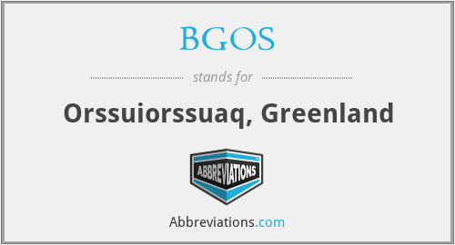 BGOS - Orssuiorssuaq, Greenland