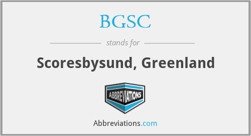 BGSC - Scoresbysund, Greenland