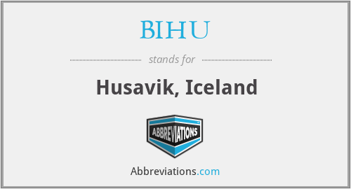 BIHU - Husavik, Iceland