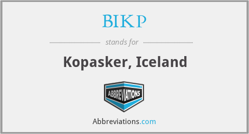BIKP - Kopasker, Iceland