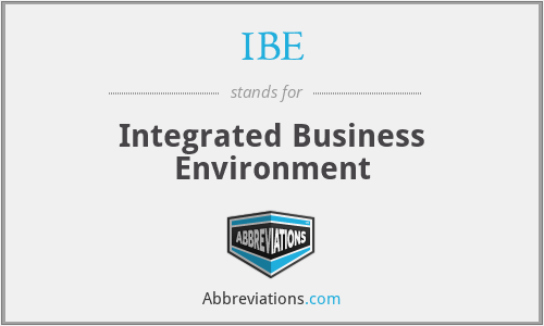 IBE - Integrated Business Environment