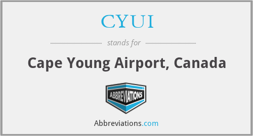 CYUI - Cape Young Airport, Canada