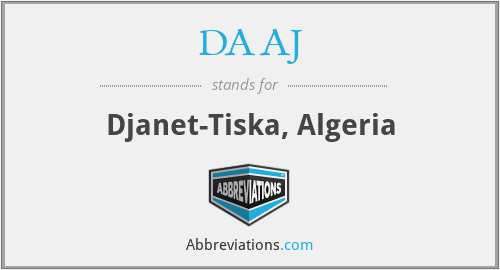 DAAJ - Djanet-Tiska, Algeria