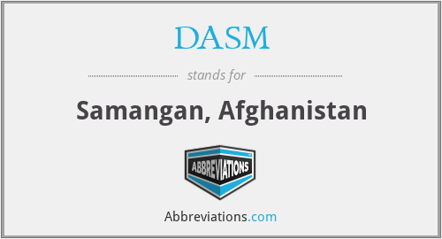 DASM - Samangan, Afghanistan