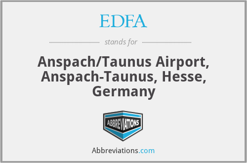 EDFA - Anspach/Taunus Airport, Anspach-Taunus, Hesse, Germany