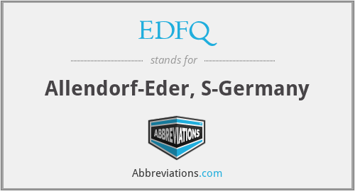 EDFQ - Allendorf-Eder, S-Germany