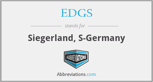 EDGS - Siegerland, S-Germany
