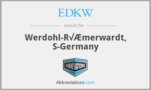 EDKW - Werdohl-R√Æmerwardt, S-Germany